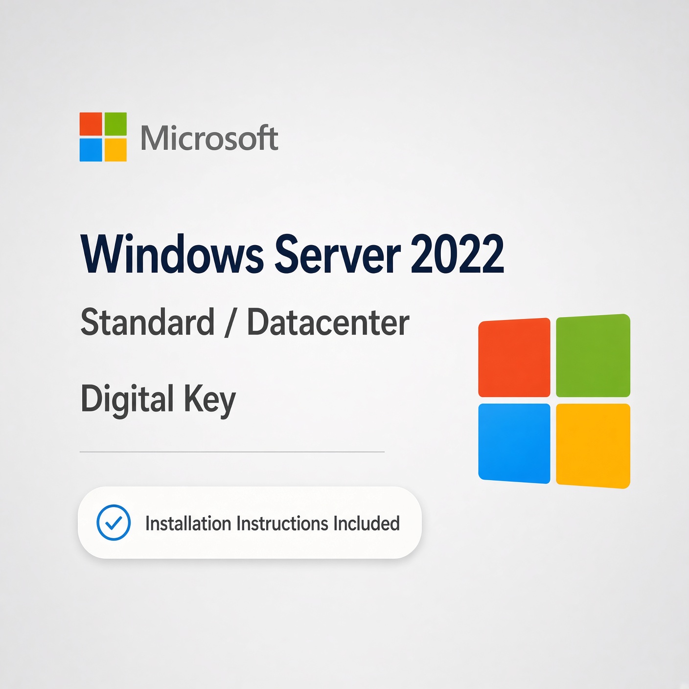 Windows Server 2022 Standard/Data Center Digital Key