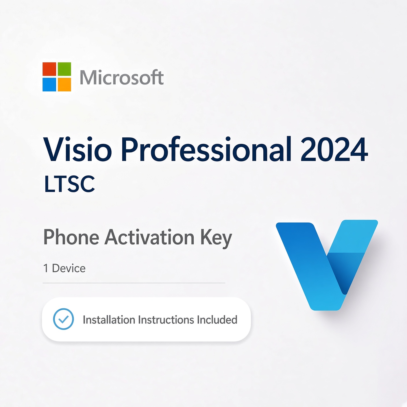Visio Professional 2024 LTSC | Phone Activation Key | 1 Device